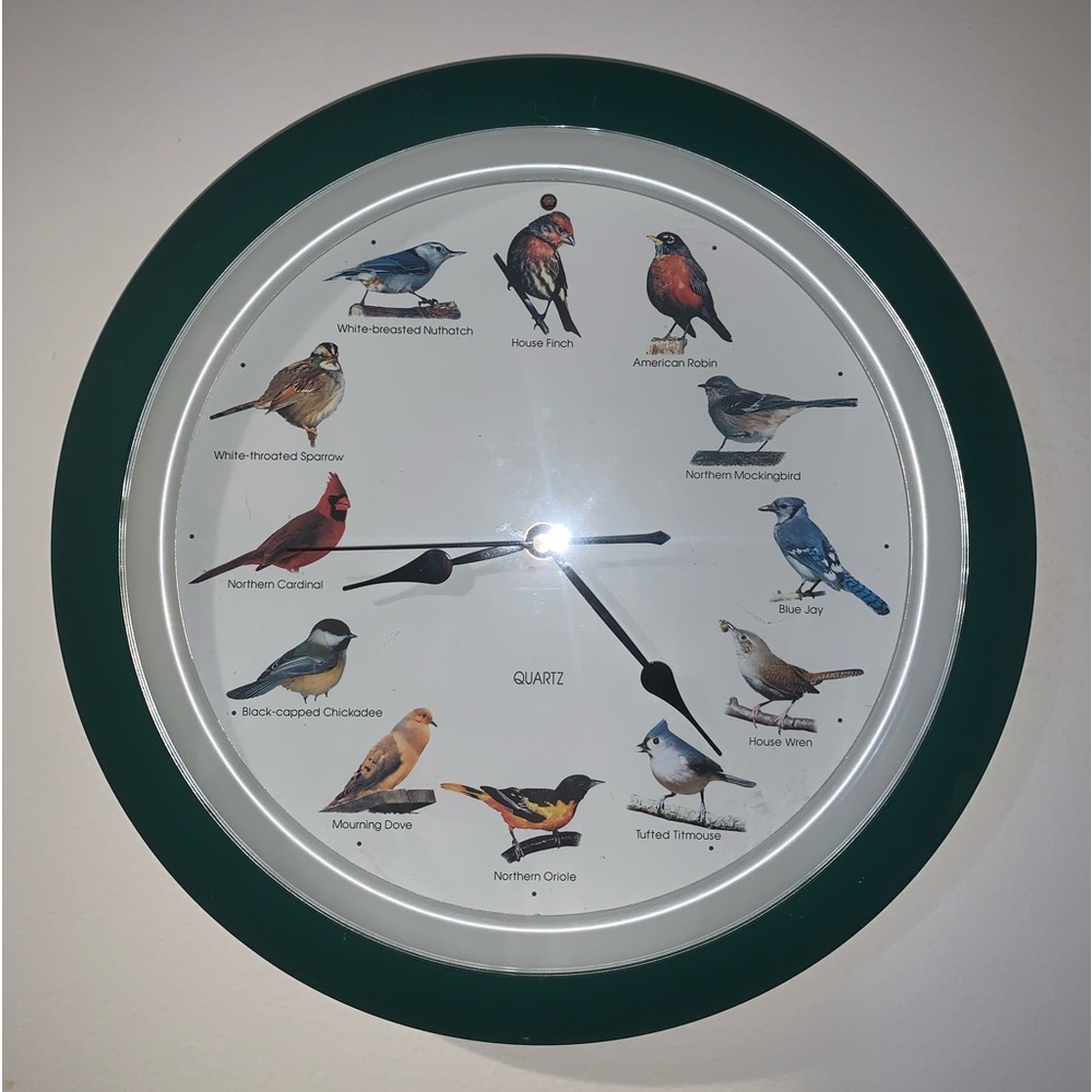 Working Bird Clock QUARTZ vintage